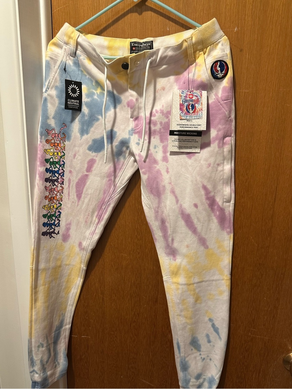 686 Grateful Dead Everywhere Double Knit Performance Pant Men S Tie Dye Sweats